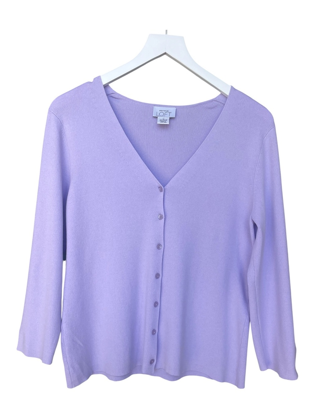 LOFT Women’s Lilac V-Neck Cardigan- Size Medium